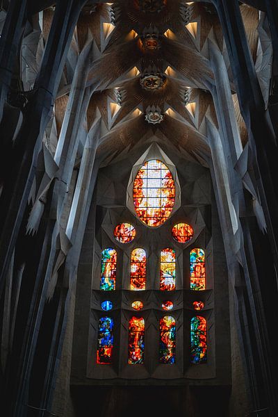 Jeu de lumière sur la spiritualité - Vitrail de la Sagrada Familia par Femke Ketelaar