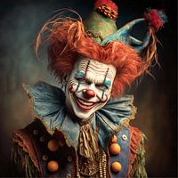A smiling clown
