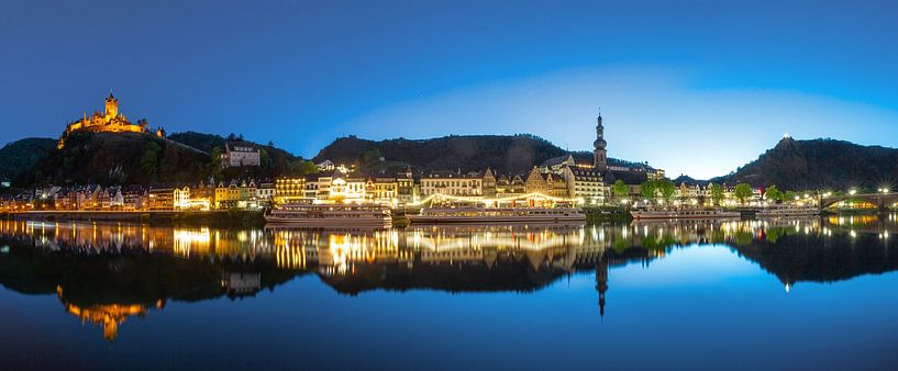 Cochem Panorama at the Blue Hour by Frank Herrmann