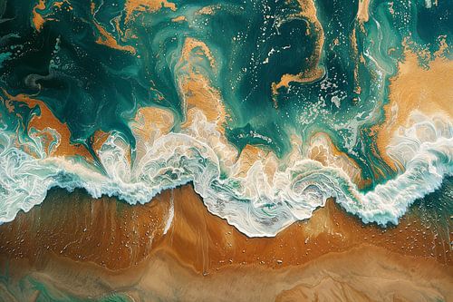 Abstrakte Wellen an der Küste