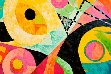 Colourful geometric work of art by Poster Art Shop