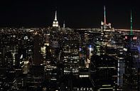 New York (Empire State Building)  's-nachts van Raymond Hendriks thumbnail