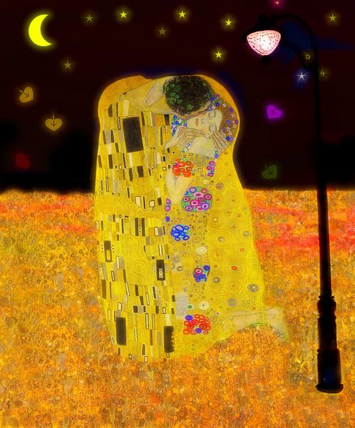 The kiss Gustav Klimt, Art Nouveau just a bit different by Digital Art Studio