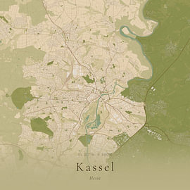 Historische Landkarte von Kassel, Deutschland von Ortsdrucke