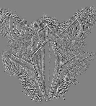 Drawing of an eagle converted to stone effect by Jose Lok