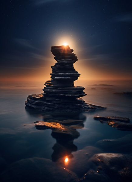 Op weg langs de zee van fernlichtsicht