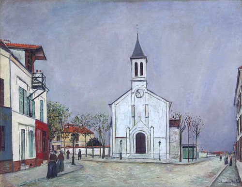 Maurice Utrillo, Kerk van Villetaneuse (Seine-Saint-Denis), 1919