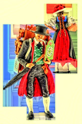 Klokdrager en zwart bos meisje ART 3.0