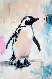 Pinguin in sanften Farben von Poster Art Shop