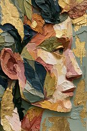 Le rêve de Flora – Portrait coloré en impasto
