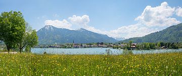 Rottach-Egern uitzicht en bloemenweide, Tegernsee van SusaZoom