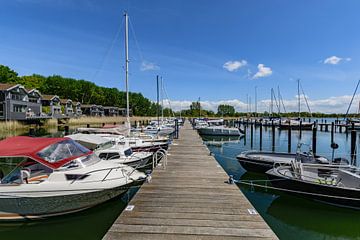 idyllische jachthaven Gustow in een romantische lagune op het eiland Rügen van GH Foto & Artdesign