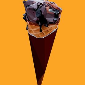 Abstract chocolade-ijs laagpolig van Yoga Art 15