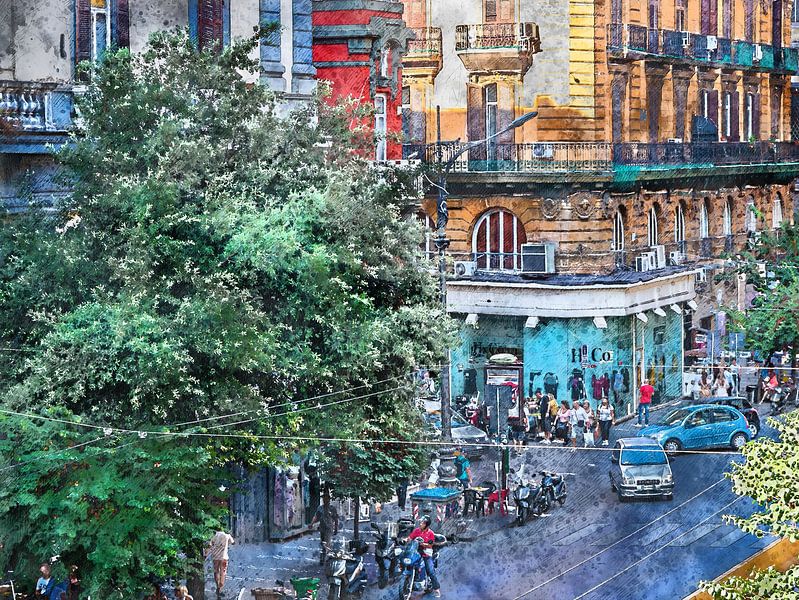 Neapol Napoli Italië stadskunst #Napoli van JBJart Justyna Jaszke