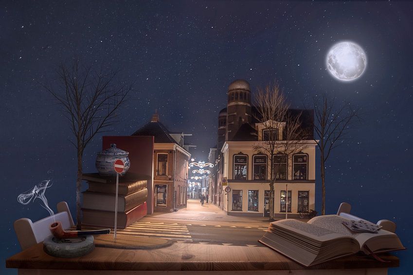 Optische illusie in Groningen – surrealistische fotomanipulatie met straat en stilleven van <span class="secondary-font">Elianne van Turennout</span>