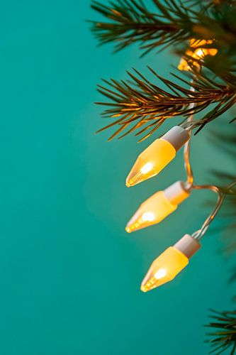 Kerstverlichting op de kerstboom