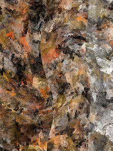 Abstract in bruin grijs tinten