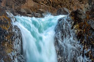Detail des Aldeyjarfoss in Nordisland