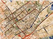 Map of Leidschendam with the style 'Serene Summer' by Maporia thumbnail