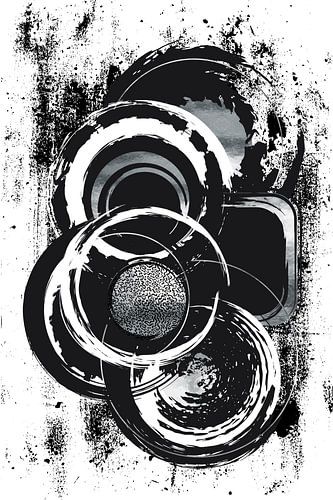 Abstracte schildering nr. 51 | zilver