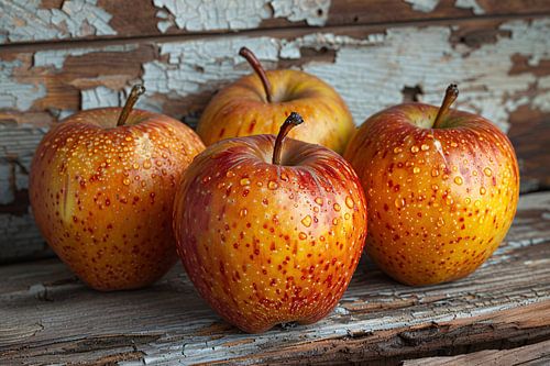 Minimalistisch stilleven met appels