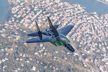 Saoedische Boeing F-15 Eagle boven Griekenland. van Jaap van den Berg