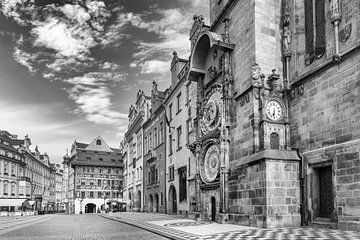 Place de la vieille ville à Prague | Monochrome sur Melanie Viola