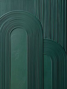 Modern groen met geometrische vormen