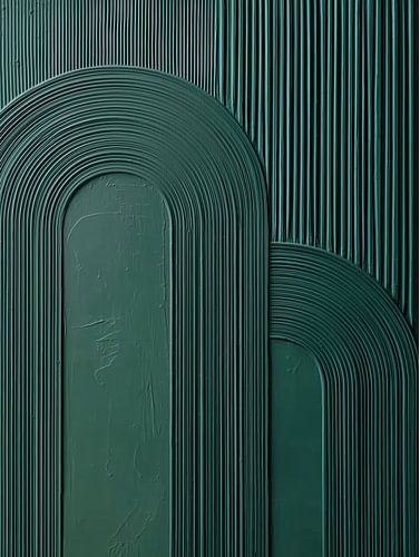 Modern groen met geometrische vormen