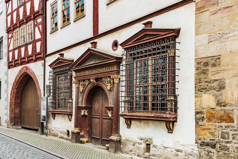 House of Gueldenen Kroenbacken in Erfurt, Germany by Gunter Kirsch