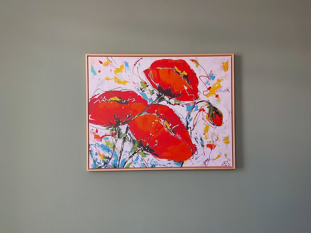 Mohnblumen, von Vrolijk Schilderij