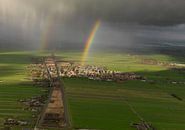 Regenbogen über Stolwijk während eines Gewitters über dem Grünen Herzen von Sky Pictures Fotografie Miniaturansicht