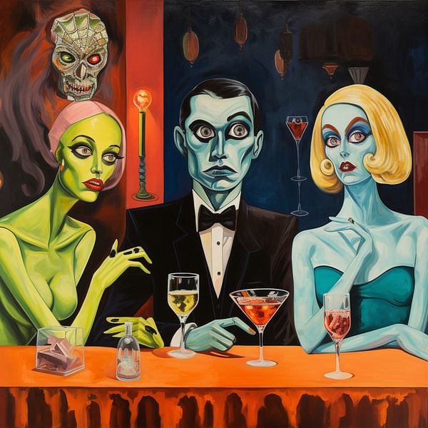 Cocktailbar Decadent Bizar Surreal Opulent Grotesk van gm_designs