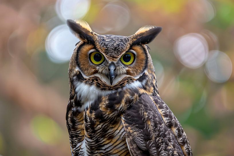 Das wachsame Auge der natürlichen Eule von Art & Soul Creations