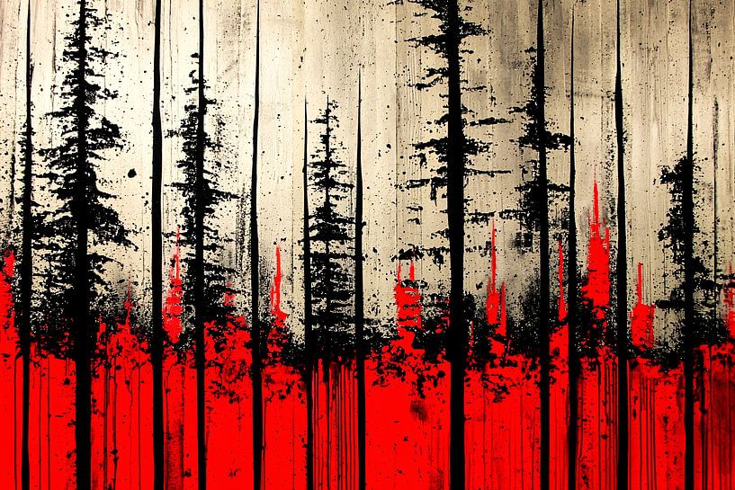 Dramatische bomen in vuur en kleur van Imperial Art House