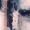 Impression d'art abstrait bleu et blush sur Ela Szczepaniak