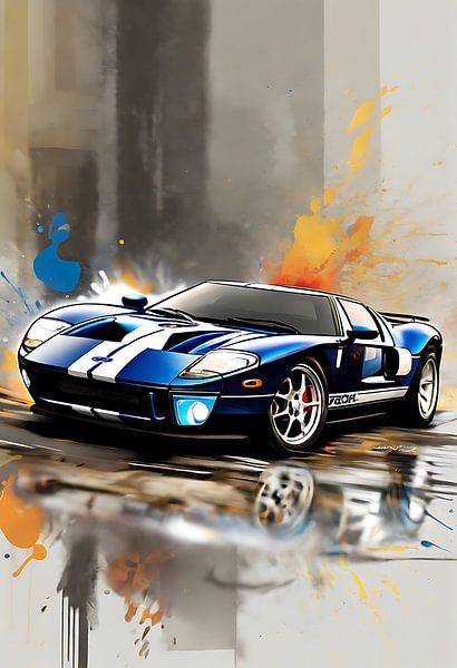Ford gt splash art von kevin gorter