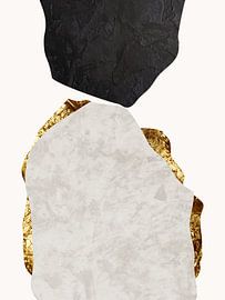 Organische abstracte goudkunst in aardetinten Minimalistisch