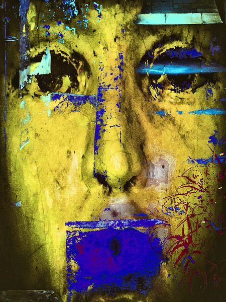 The blue clothed mouth by Gabi Hampe