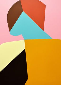 Abstract "color blocking" in pastelkleuren van Studio Allee