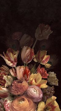Royalistic II bloemstilleven van Sander Van Laar
