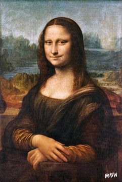 (humour sexuel) Mona Lisa la coquine : la vraie raison de son sourire - Da Vinci & Miauw sur Miauw webshop