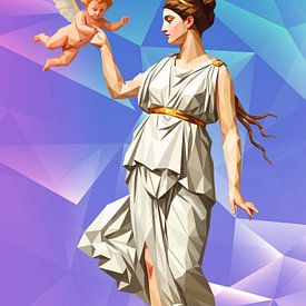 Vénus et Cupidon en low poly sur Low Profile