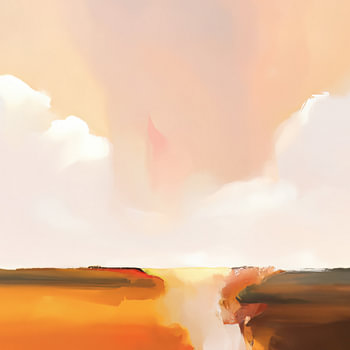 Abstrakte Landschaft "Die Schlucht"