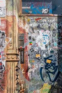 NYC graffiti deur van Marco Linssen