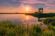 Sunset near Kolham, Groningen, Netherlands by Henk Meijer Photography thumbnail