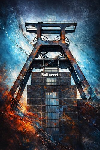 Zollverein-mijn van Gabi Siebenhühner