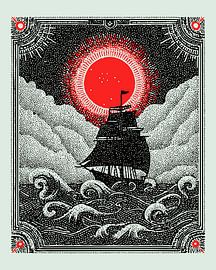 Stormy Night at Sea - Gothic Seascape