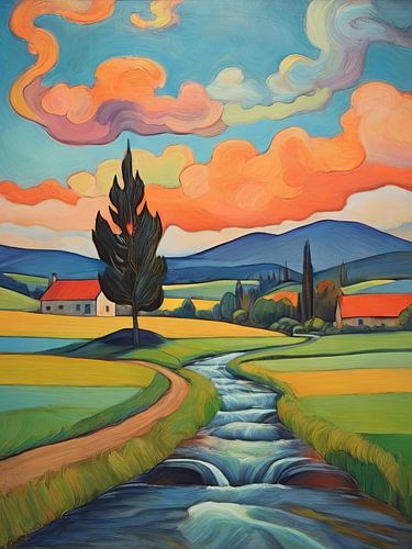 Stream In The Countryside