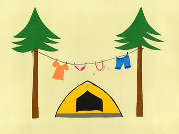 De gele tent, grafisch van Karolina Grenczyk